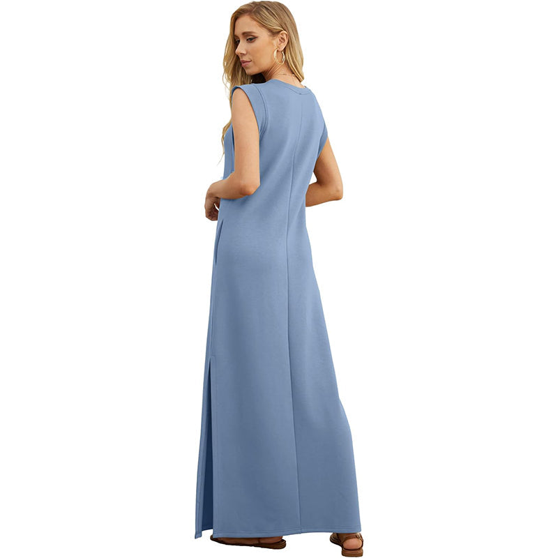 Abito Maxi da Spiaggia con Tasche