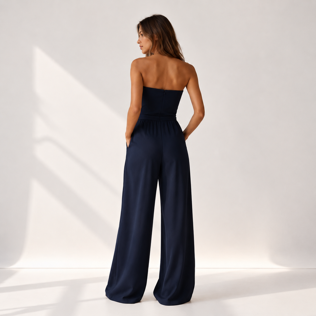 Valentina | Tuta strapless a gamba larga