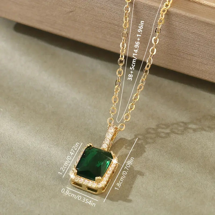 Miriana | Collana con smeraldo e pendente