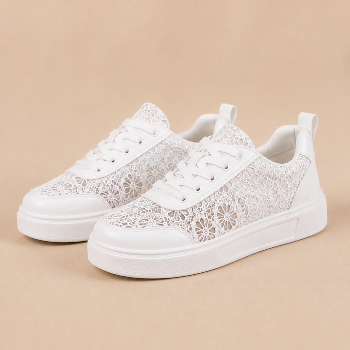 Sofia Marini | Sneakers Eleganti con Dettagli in Pizzo