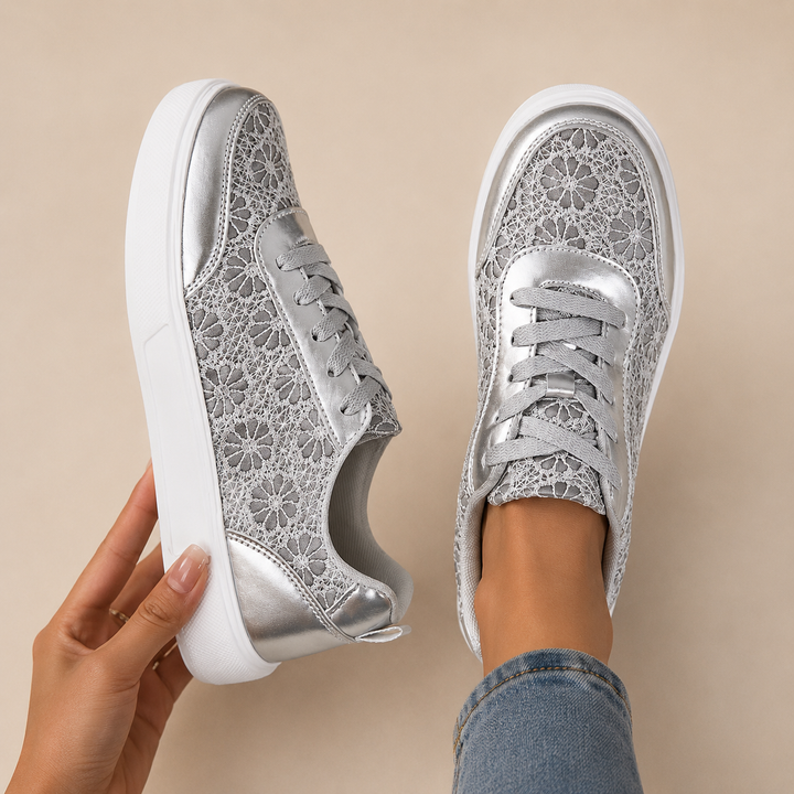 Sofia Marini | Sneakers Eleganti con Dettagli in Pizzo