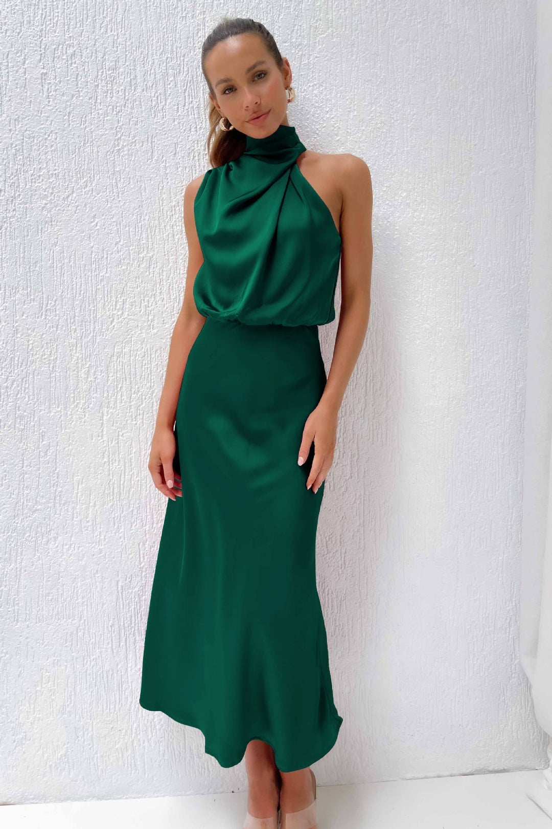 Valentina – Abito drappeggiato elegante maxi