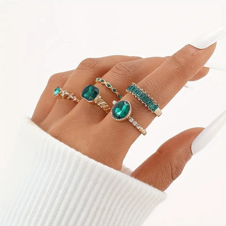 Set Anelli Smeraldo Johana