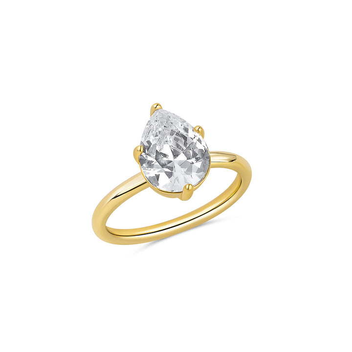 Goccia | Anello placcato oro