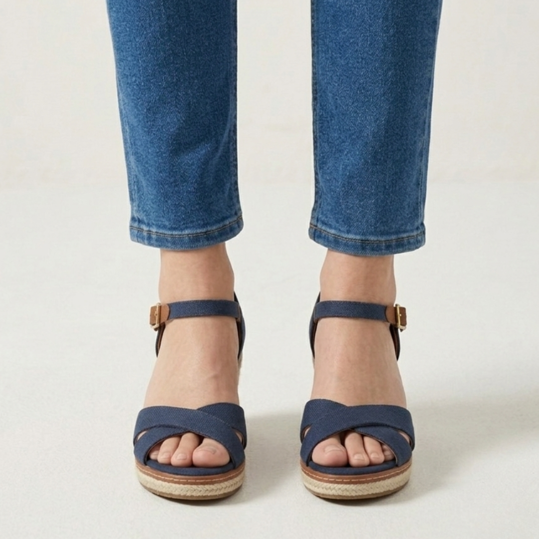 Irene - Sandalo Donna Comfort con Zeppa