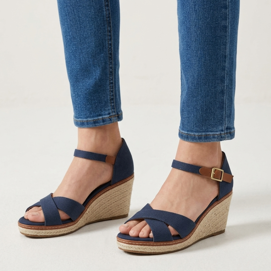Irene - Sandalo Donna Comfort con Zeppa