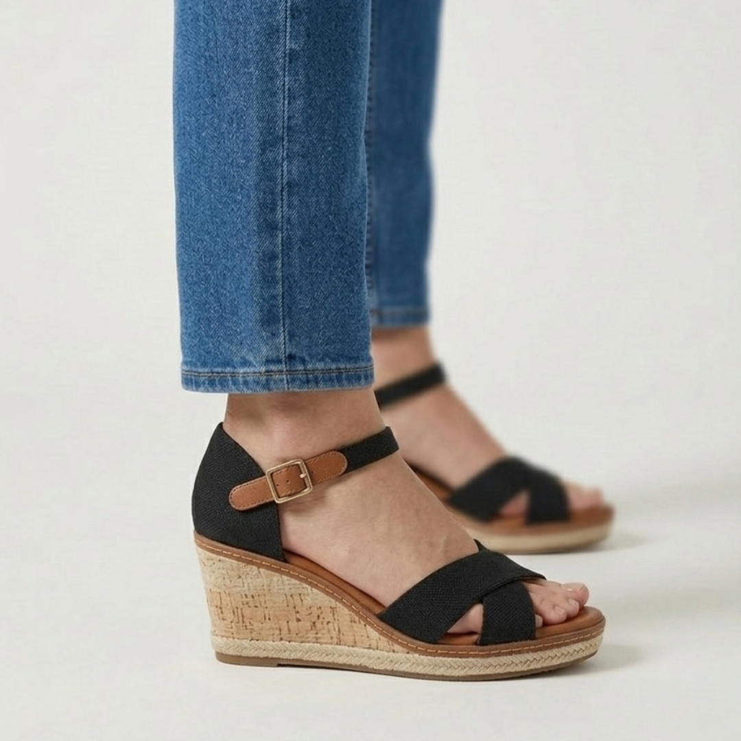 Irene - Sandalo Donna Comfort con Zeppa