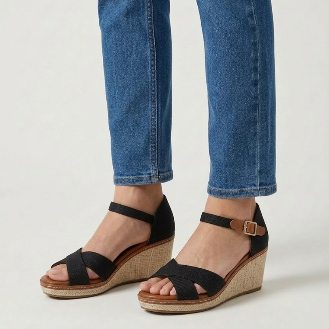 Irene - Sandalo Donna Comfort con Zeppa
