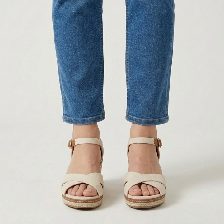 Irene - Sandalo Donna Comfort con Zeppa
