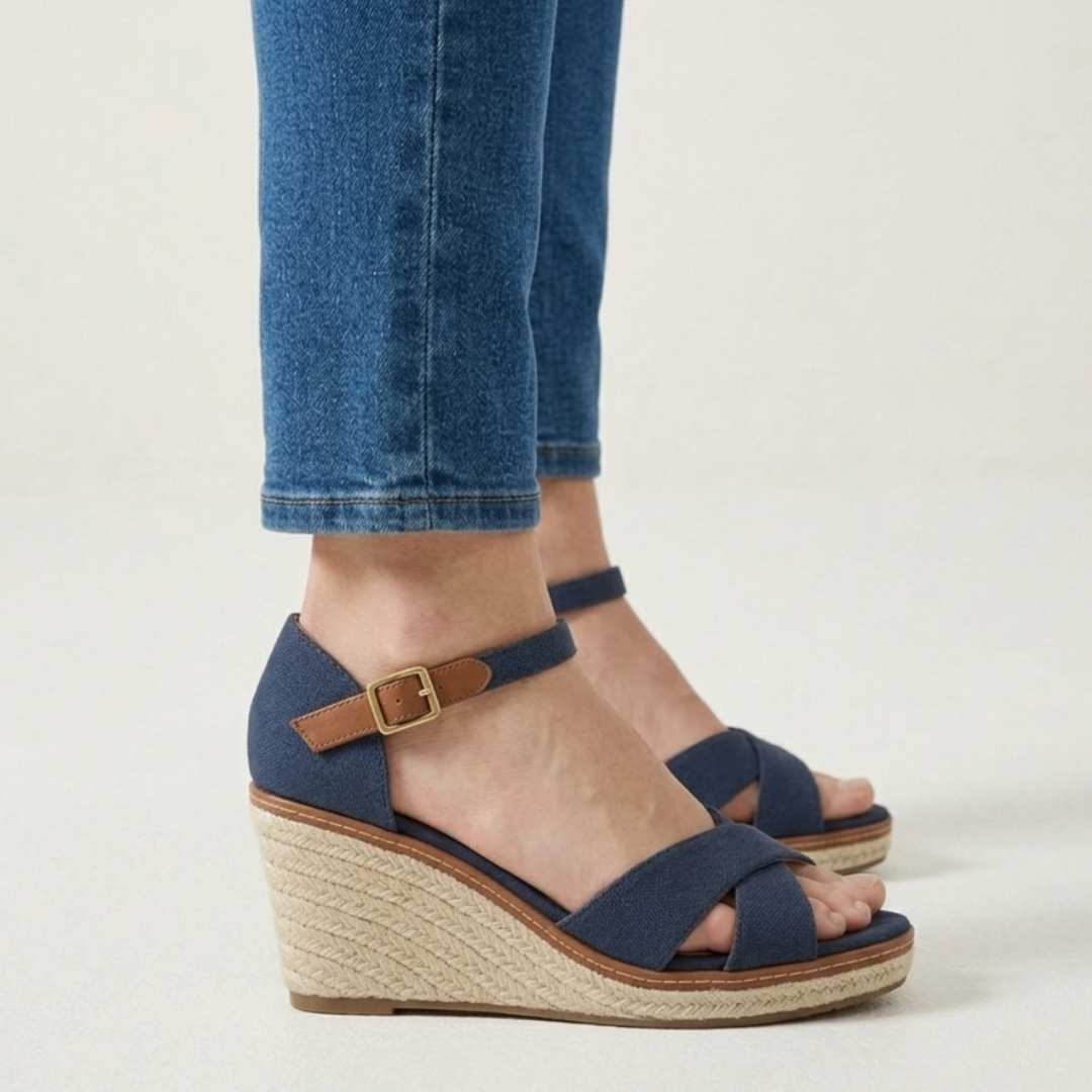 Irene - Sandalo Donna Comfort con Zeppa