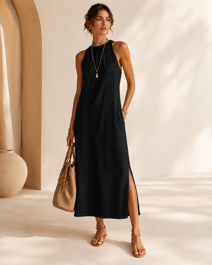 Lena | Abito Midi Elegante con Dettagli Raffinati