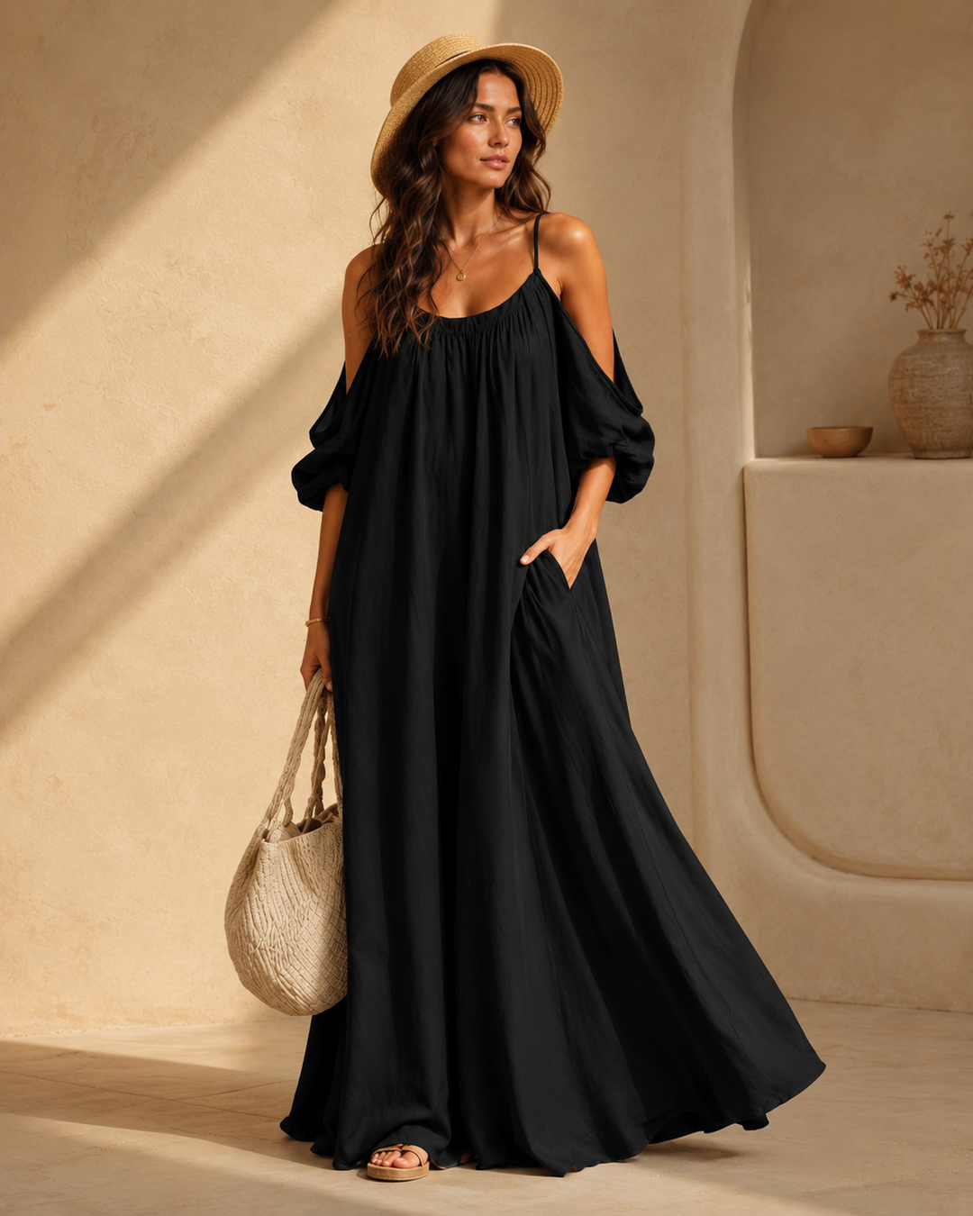 Lovia | Elegante Abito Maxi con Spalle Scoperte