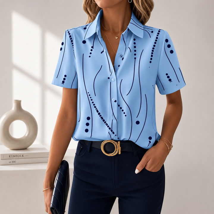 Ava | Elegant Abstract Blouse