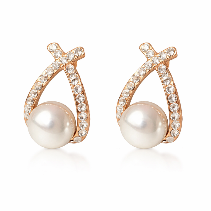 Perla | Orecchini con perle e paillettes