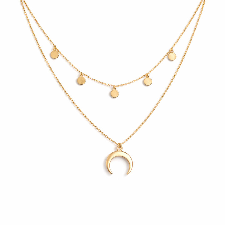 Lunetta | Collana dorata con motivo a luna