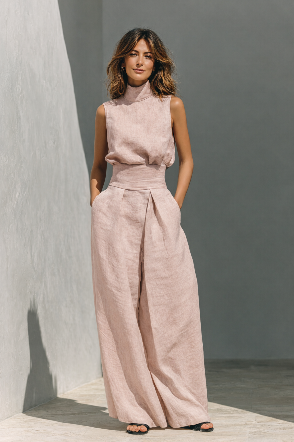 Teodora – Completo due pezzi donna in cotone e lino