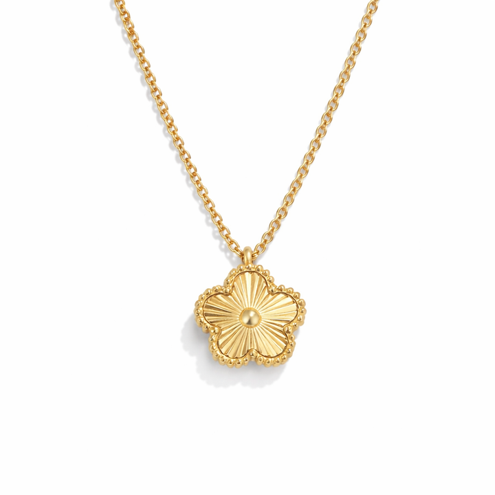 Trifoglia | Collana trifoglio dorata