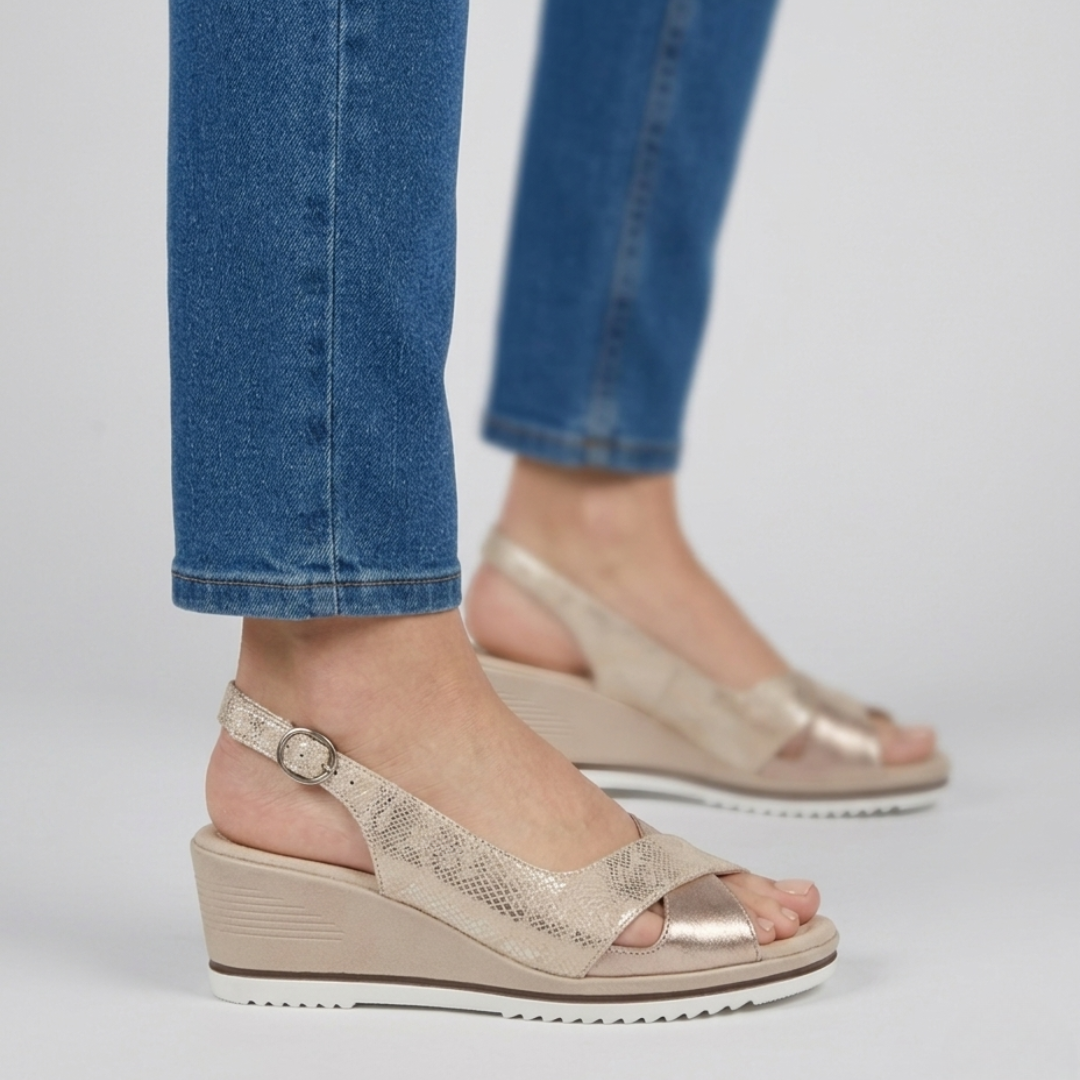 Fiamma Sole - Sandalo Donna con Zeppa