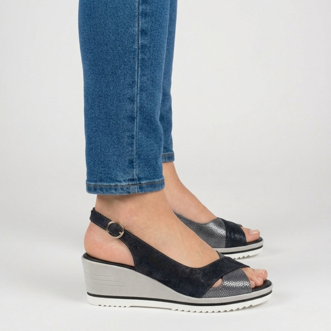 Fiamma Sole - Sandalo Donna con Zeppa