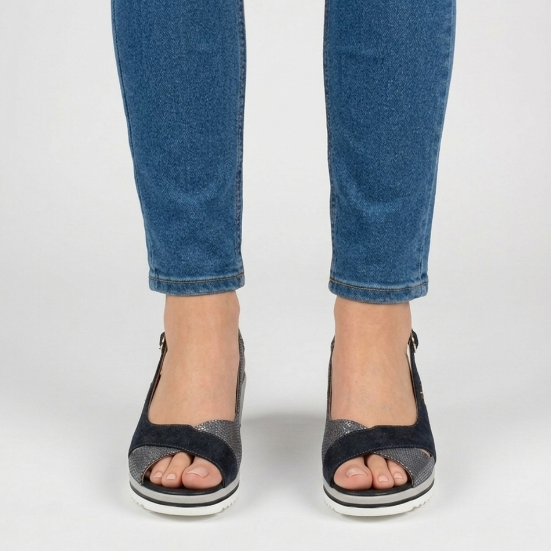 Fiamma Sole - Sandalo Donna con Zeppa