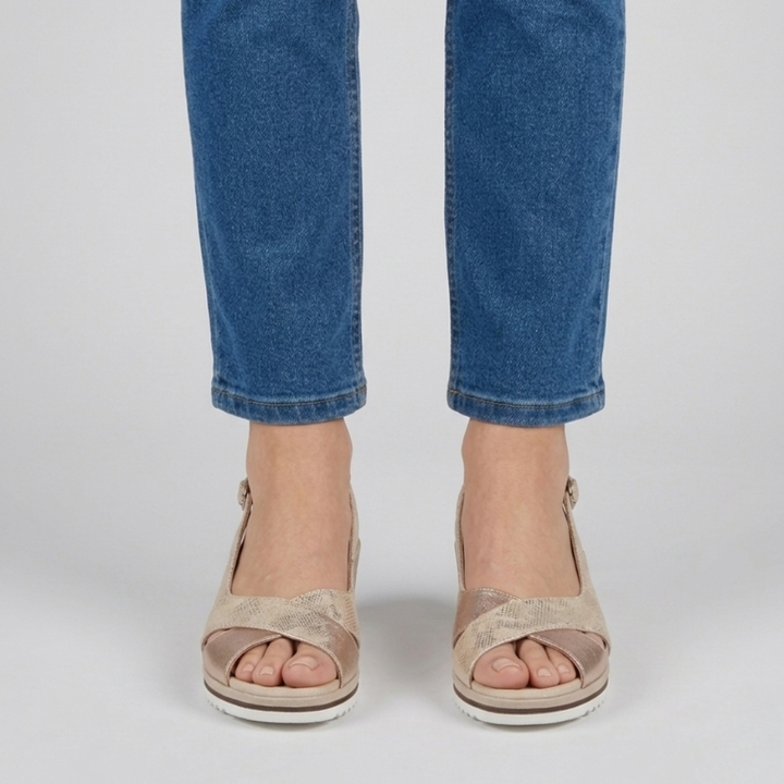 Fiamma Sole - Sandalo Donna con Zeppa