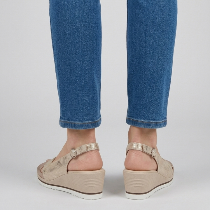Fiamma Sole - Sandalo Donna con Zeppa