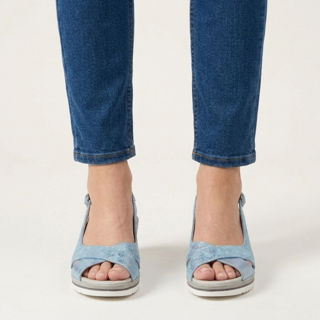 Fiamma Sole - Sandalo Donna con Zeppa