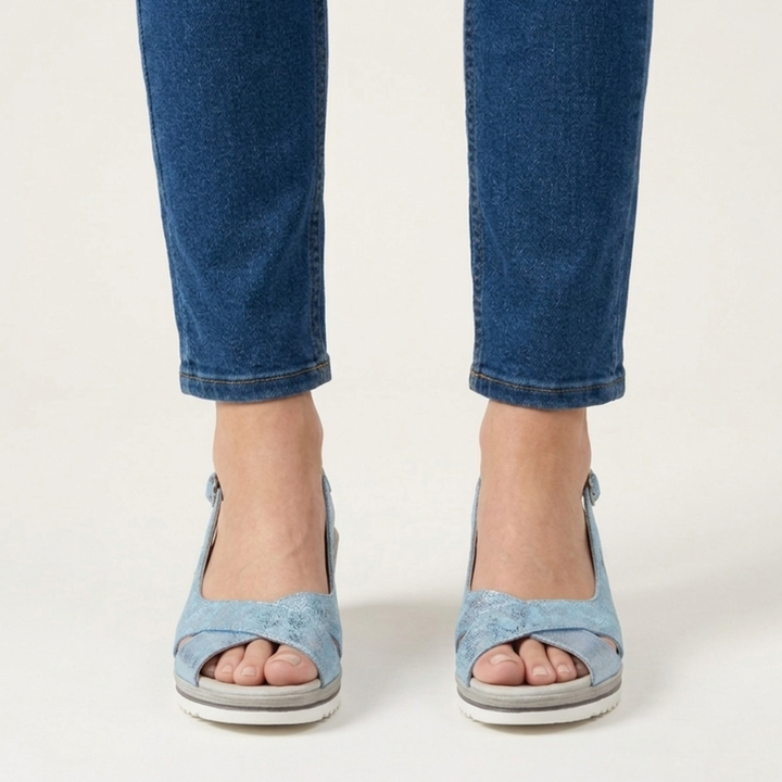 Fiamma Sole - Sandalo Donna con Zeppa