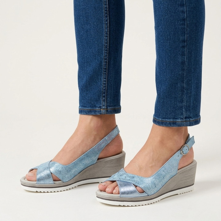 Fiamma Sole - Sandalo Donna con Zeppa