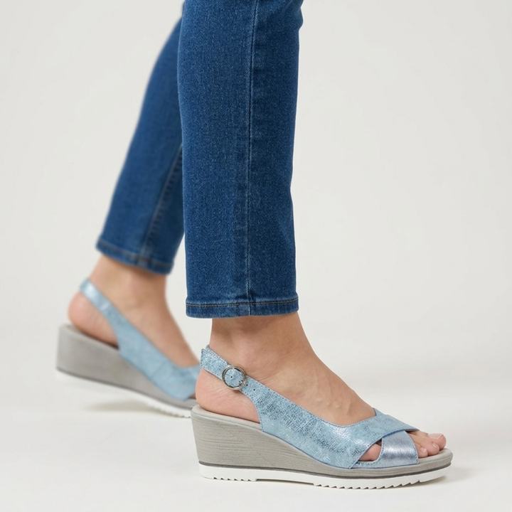 Fiamma Sole - Sandalo Donna con Zeppa
