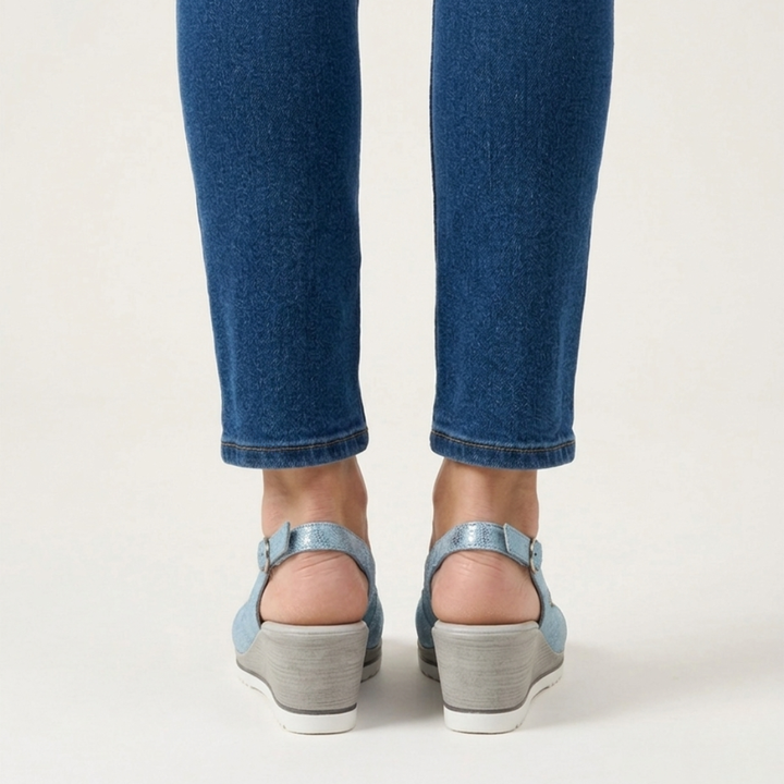 Fiamma Sole - Sandalo Donna con Zeppa