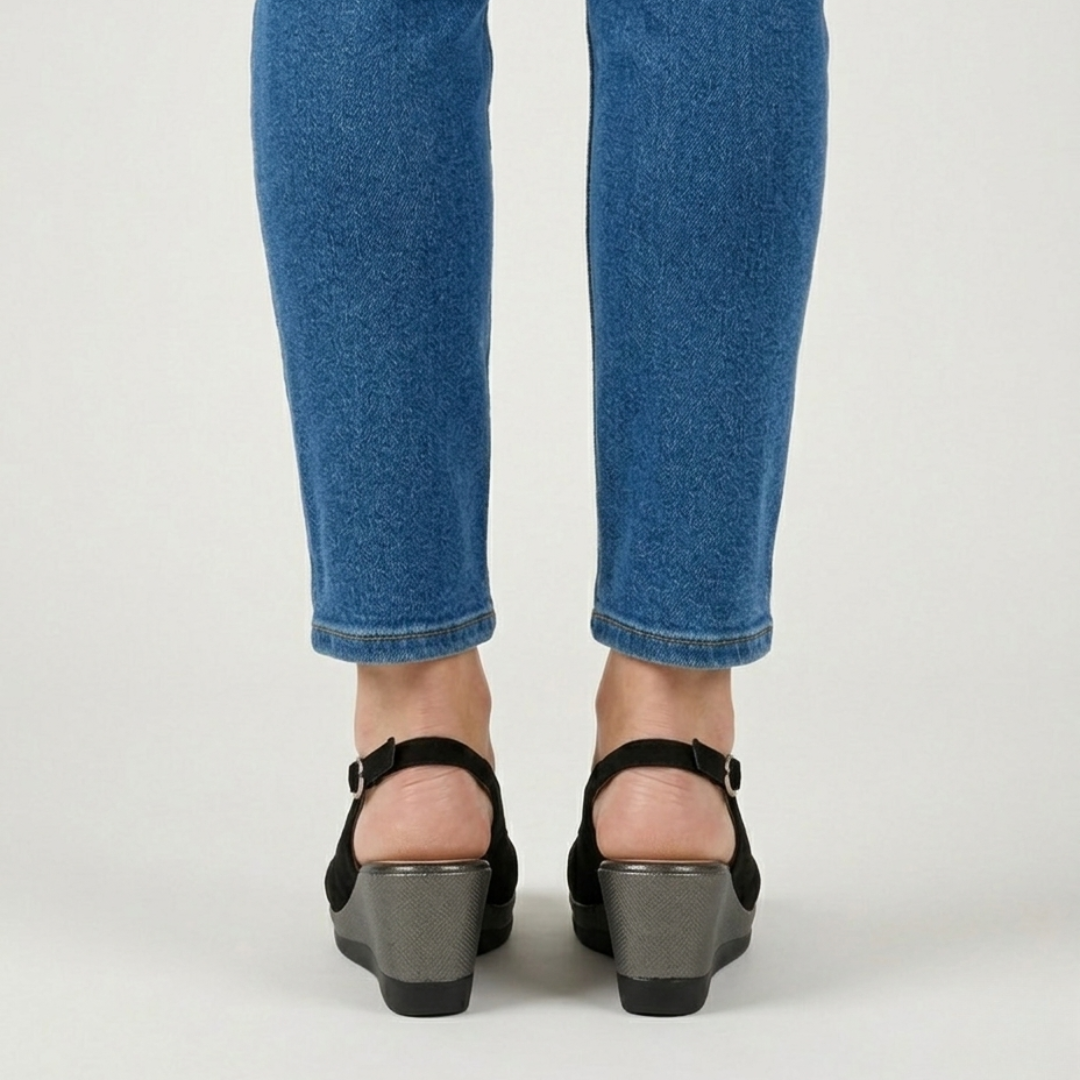 Aurora - Sandalo comfort donna con zeppa