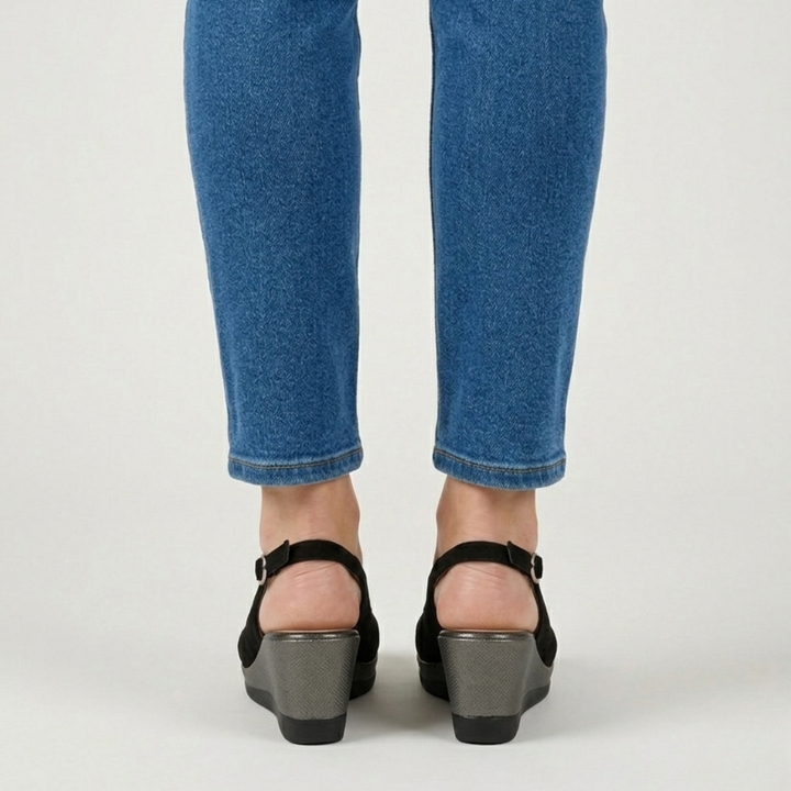 Aurora - Sandalo comfort donna con zeppa