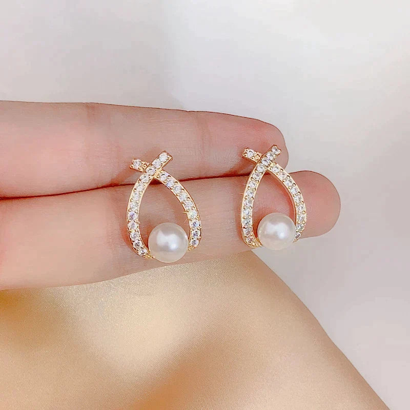 Perla | Orecchini con perle e paillettes