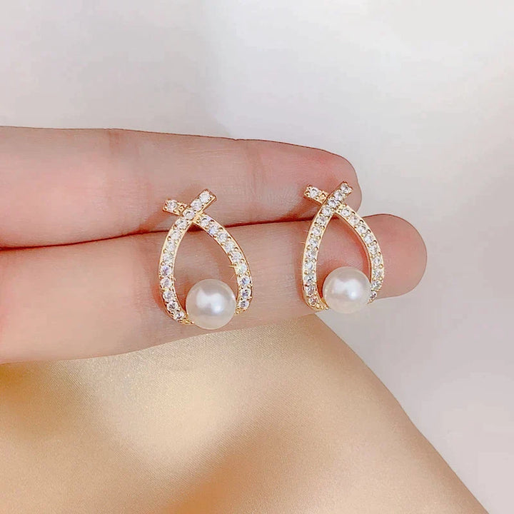 Perla | Orecchini con perle e paillettes