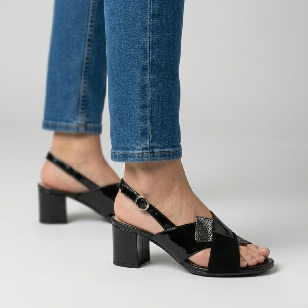 Celeste - Sandalo comoda Donna con tacco