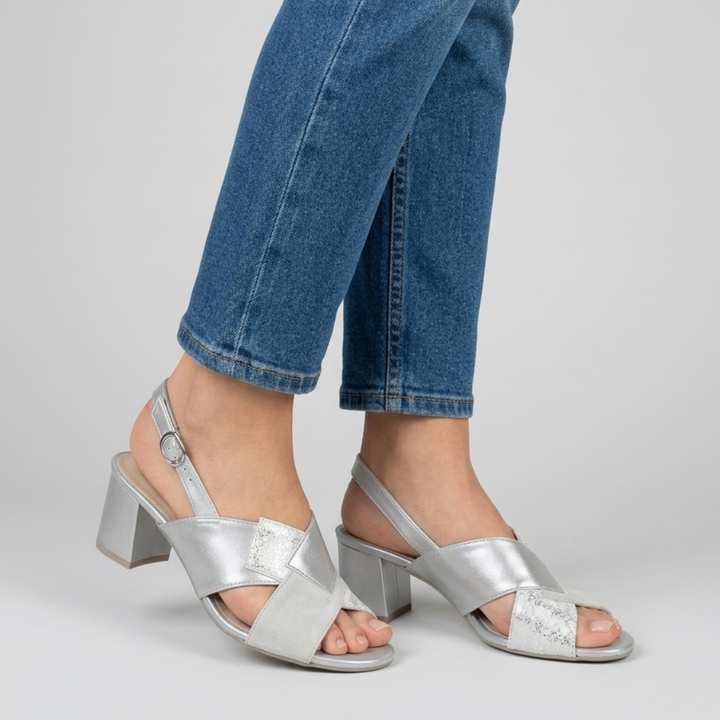 Celeste - Sandalo comoda Donna con tacco