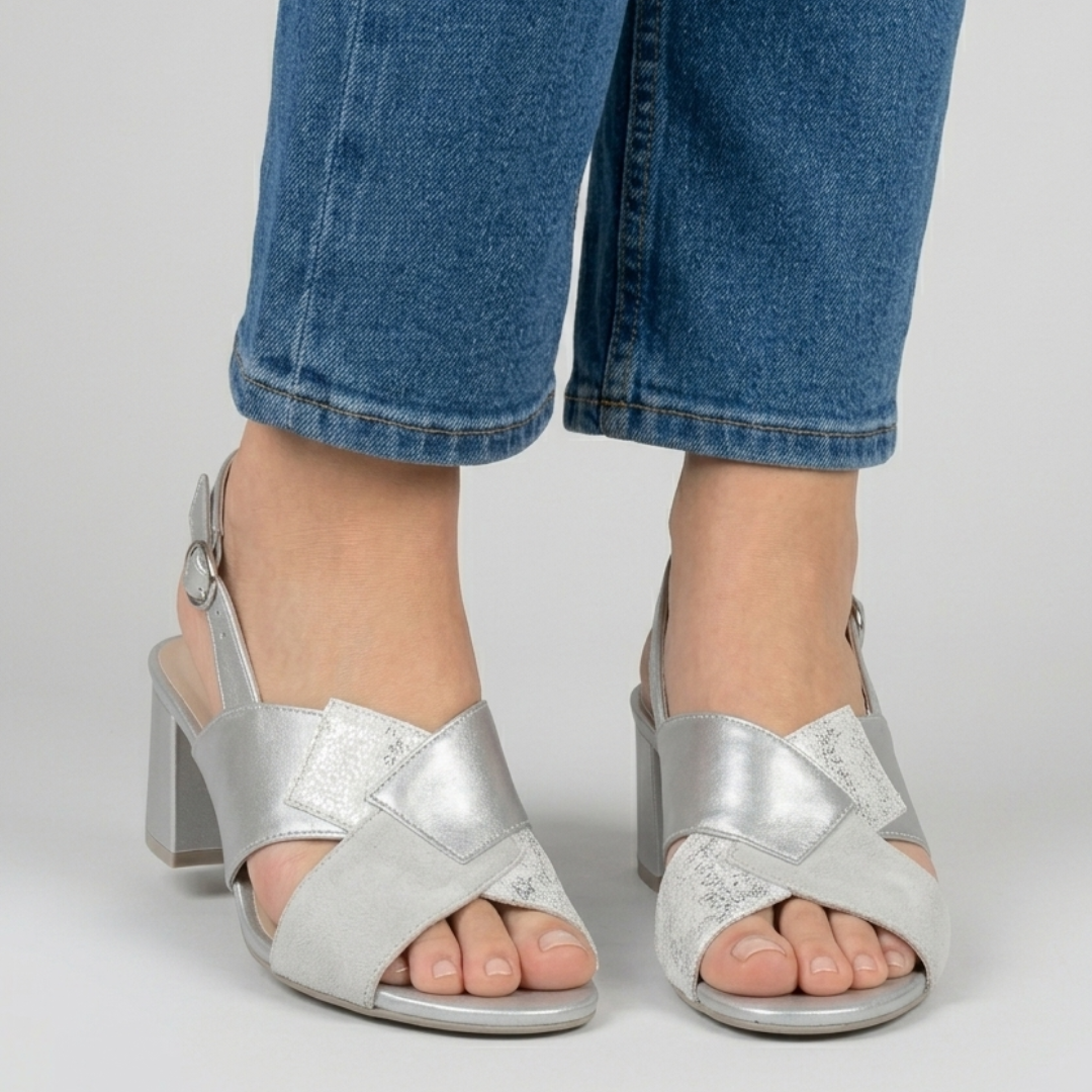 Celeste - Sandalo comoda Donna con tacco
