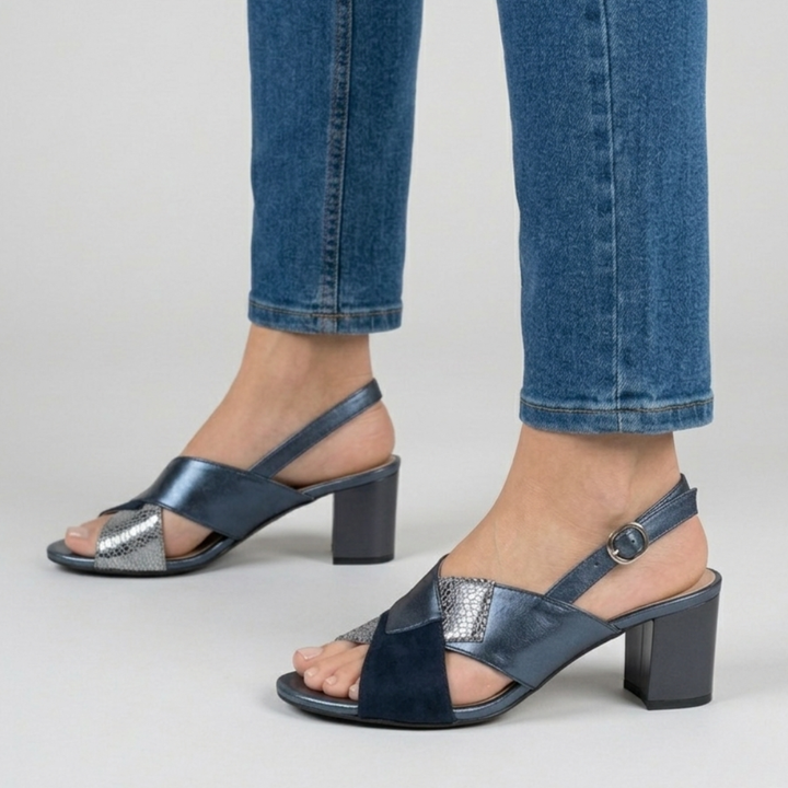 Celeste - Sandalo comoda Donna con tacco