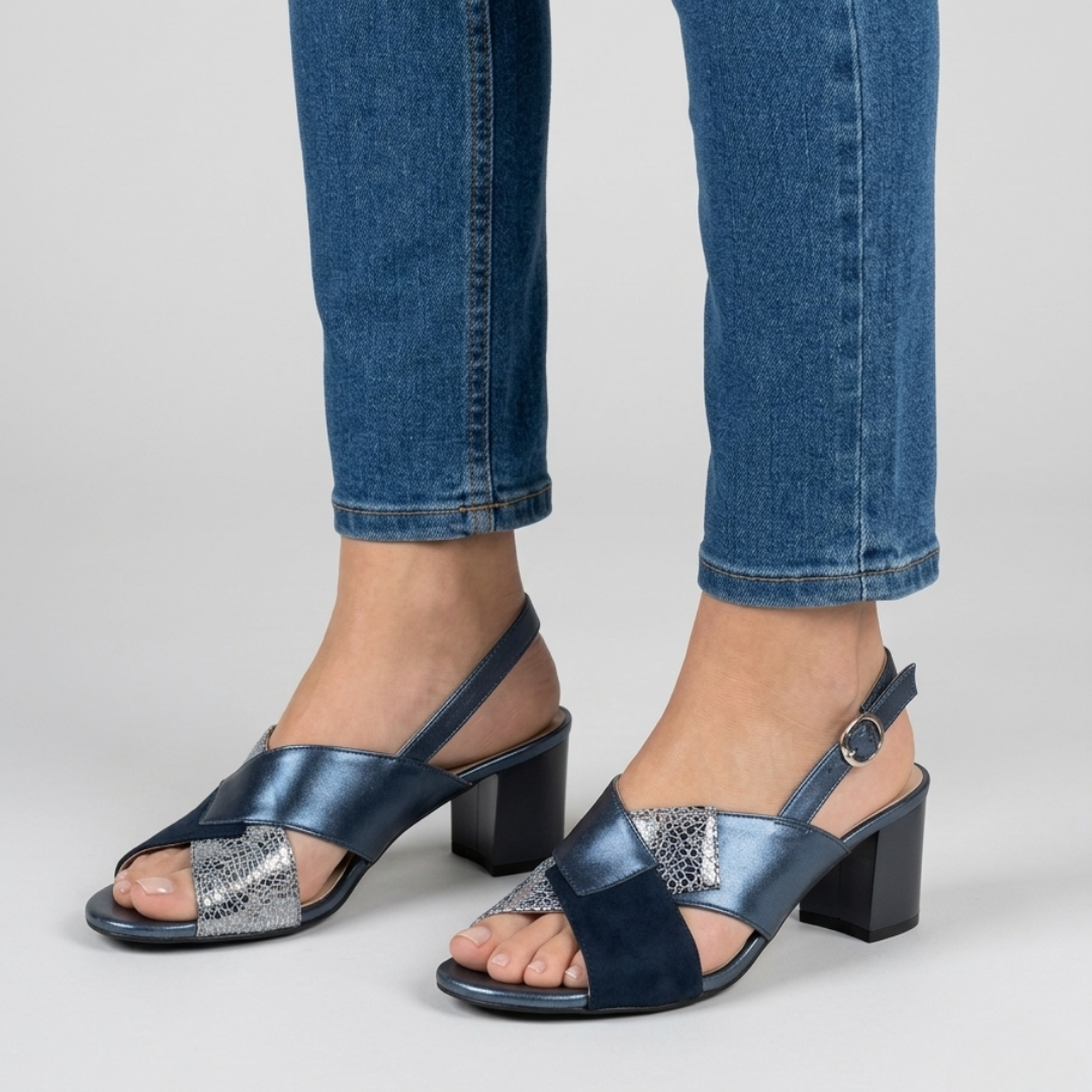 Celeste - Sandalo comoda Donna con tacco