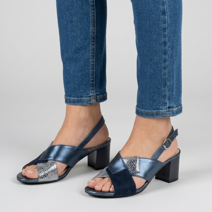 Celeste - Sandalo comoda Donna con tacco