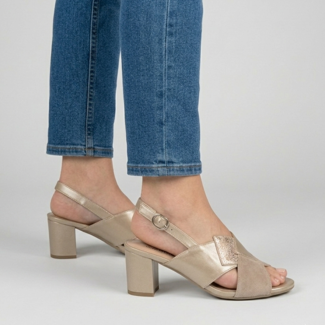 Celeste - Sandalo comoda Donna con tacco