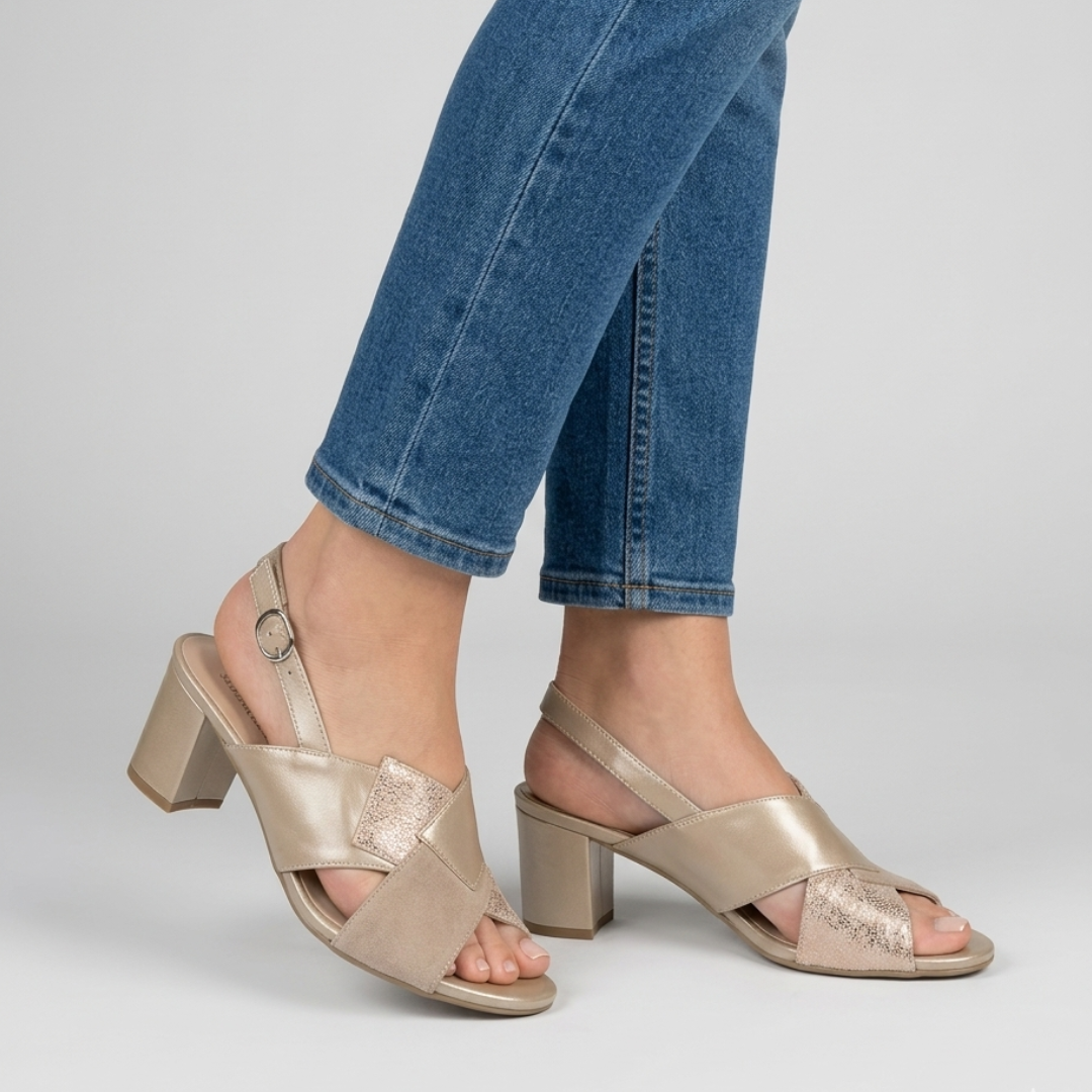 Celeste - Sandalo comoda Donna con tacco
