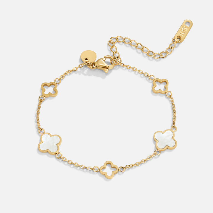 Lucia | Bracciale con Quadrifoglio Dorato