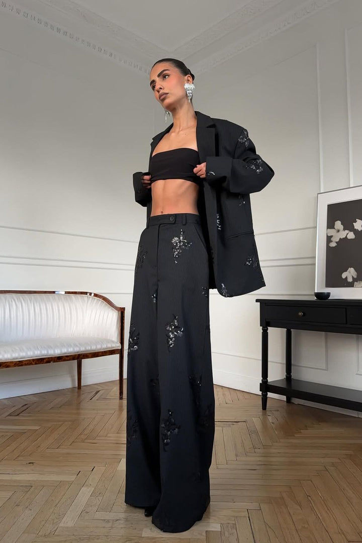 Valentina – Set blazer e pantaloni con paillettes