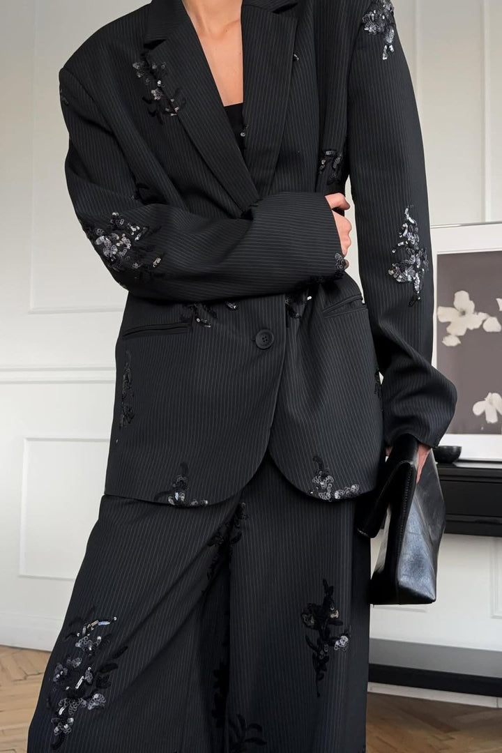 Valentina – Set blazer e pantaloni con paillettes