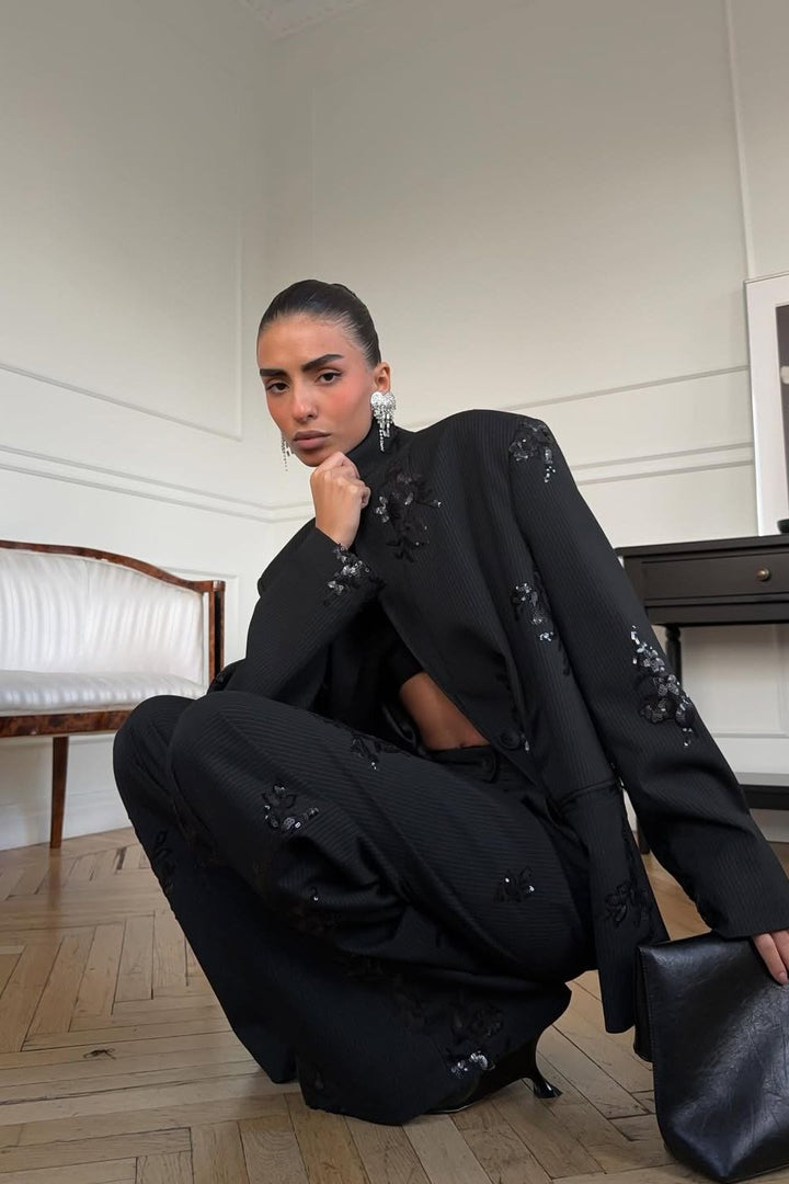 Valentina – Set blazer e pantaloni con paillettes