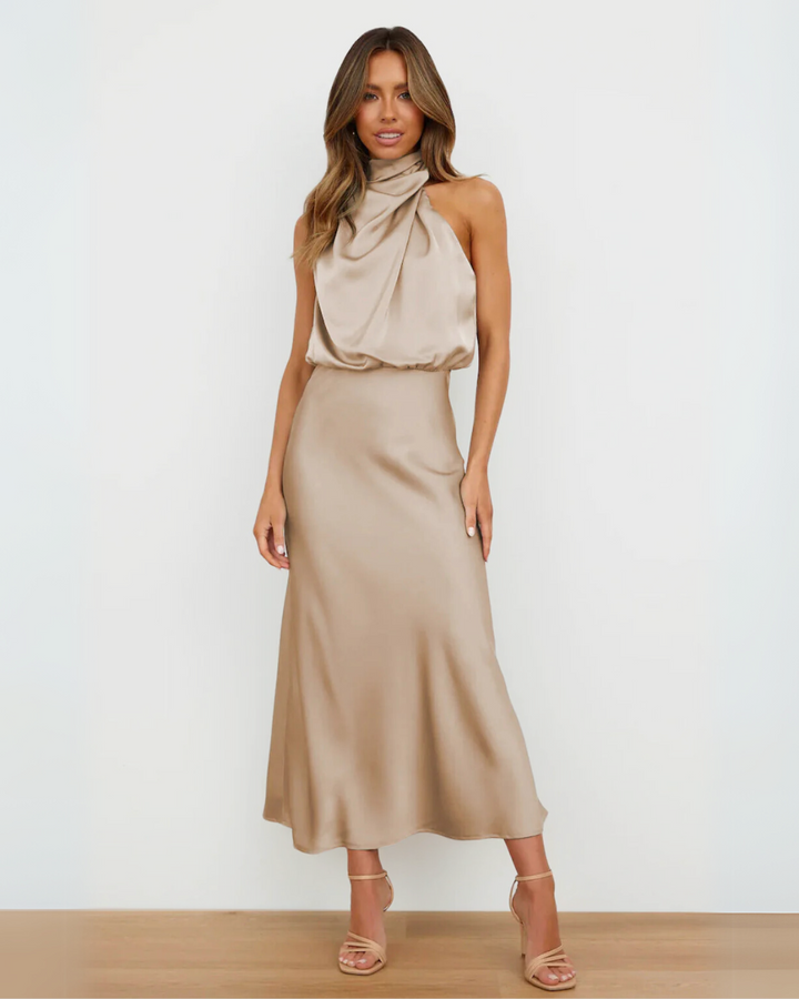 Valentina – Abito drappeggiato elegante maxi