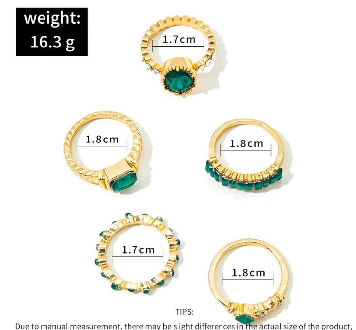 Set Anelli Smeraldo Johana