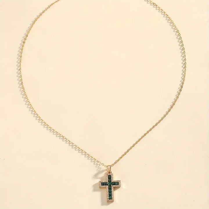 Ciondolo Croce Smeraldo Alena